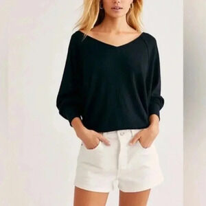 Free People Santa Clara Thermal Small and Large Available Black New with tags